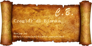 Czeglédi Bianka névjegykártya